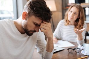 woman talking rude to boyfriend