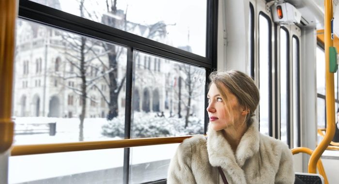 woman, subway, january, dry january, sober
