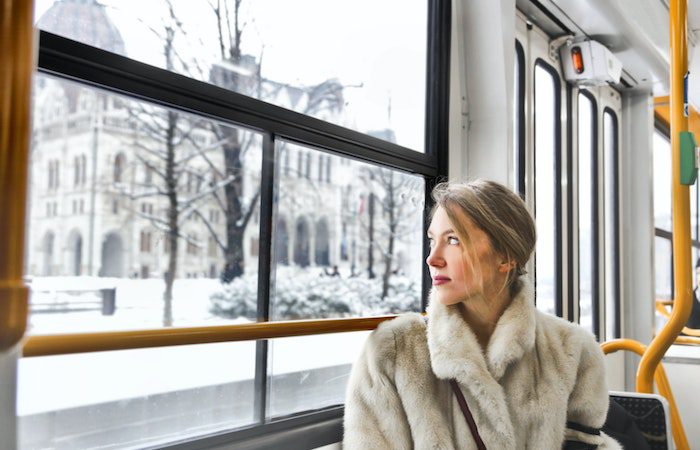 woman, subway, january, dry january, sober