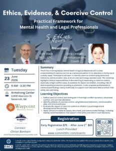 Ethics, Evidence and Coercive Control Event Flyer